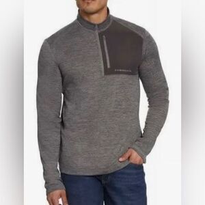 🆕 Men’s Gray Bass Mixed Media 1/4 Zip Size XL